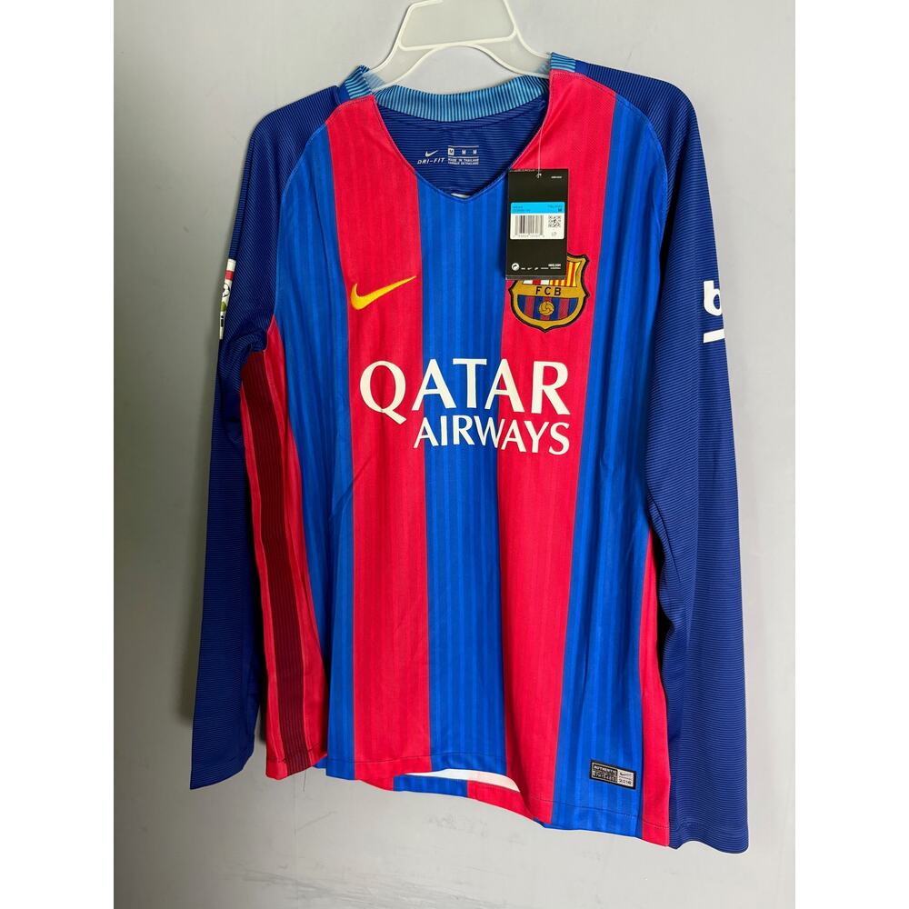 Barcelona 2016/17 Home Long Sleeve Messi 10 Jersey Men’s M La Liga NWT
